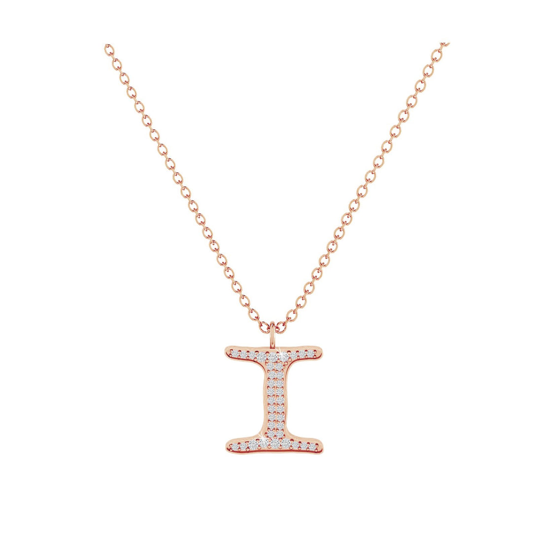 I - Letter Name Necklace Initial Necklace